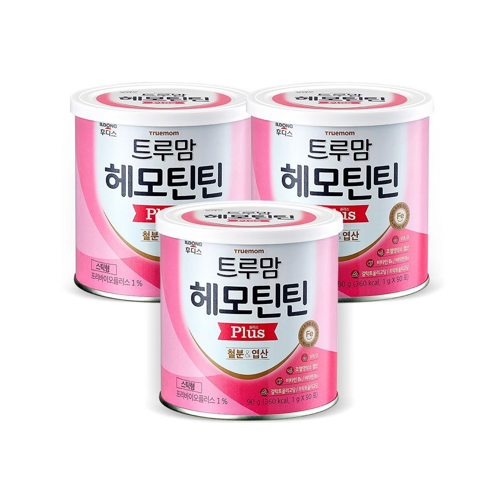 일동후디스 트루맘 헤모틴틴 플러스 90g*3캔