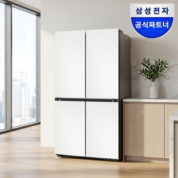 비스포크 냉장고 1등급 4도어 RM70F90R1ZD 에센셜화이트