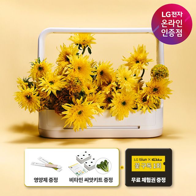 LG전자 LG 틔운미니 식물재배기 + 씨앗키트 + 영양제 + 꽃구독 1회권