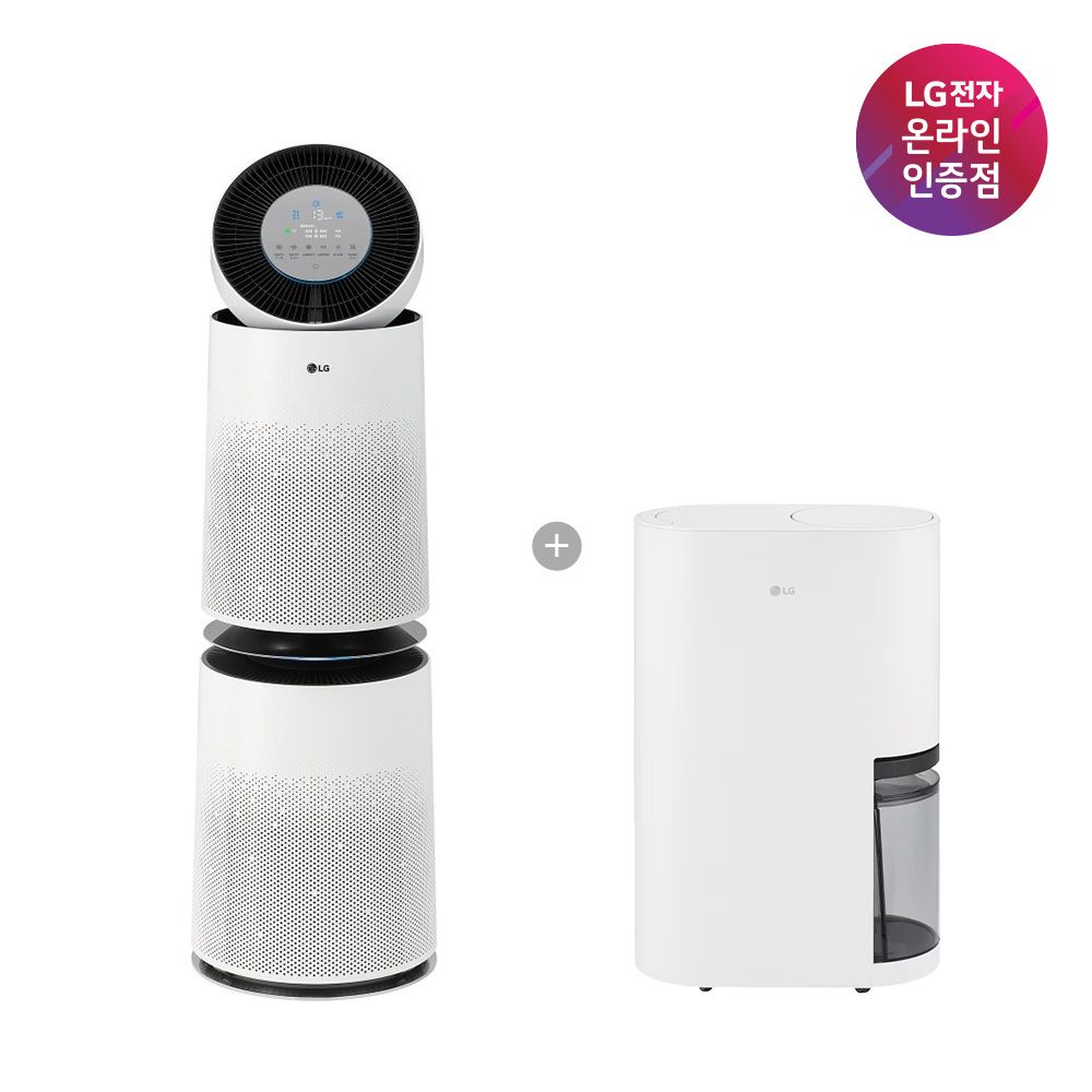 LG전자 LG 퓨리케어 공기청정기+휘센 오브제컬렉션 제습기 AS285DWWC + DQ256MWGA