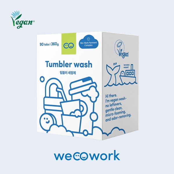 wecowork 위코워크 비건 타블렛 텀블러 세정제 90ea