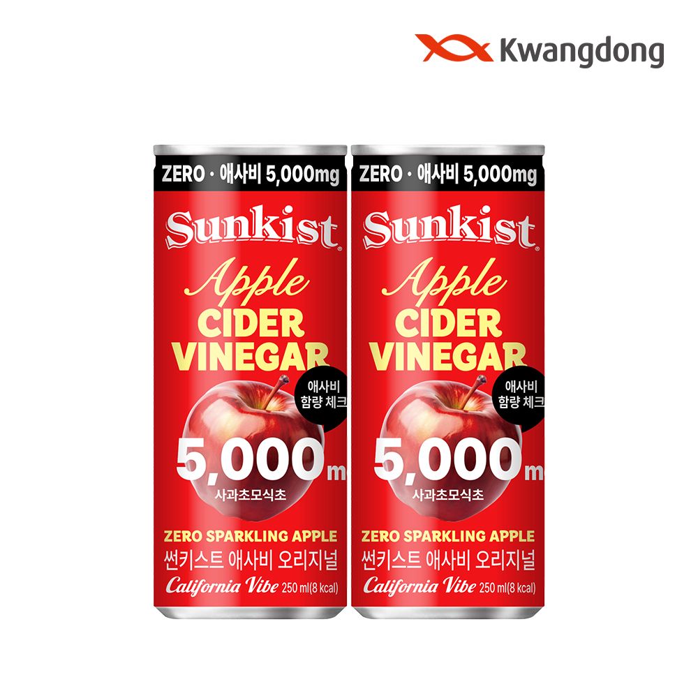 썬키스트 썬키스트 애사비 제로 스파클링 오리지널 CAN 250ml*24입 탄산음료