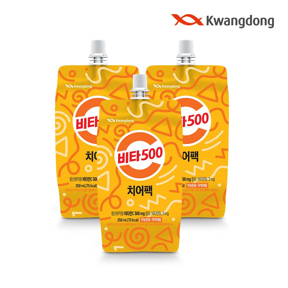 비타500 치어팩 파우치 250ml*30입 비타민음료 가격 비교 광동 비타500 치어팩 파우치 250ml*30입 비타민음료