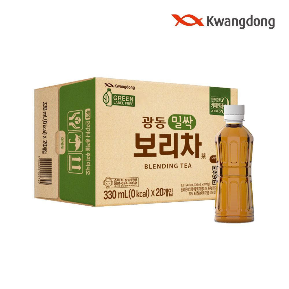 광동 밀싹보리차 무라벨 PET 330ml*20입 차음료 가격 비교 광동 광동 밀싹보리차 무라벨 PET 330ml*20입 차음료
