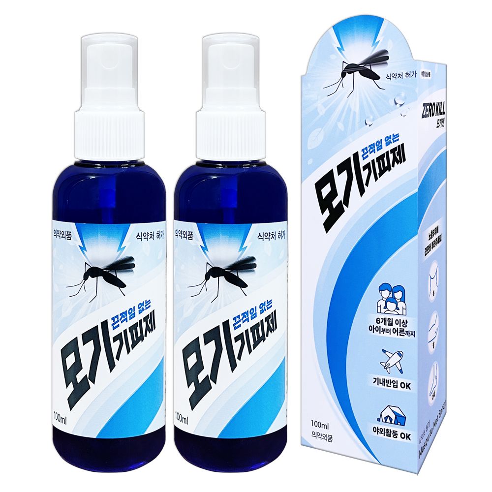 보성 모기젯 ZERO KILL 100ml X 2개 끈적임 없는 모기기피제 가격 비교 보성메딕스 보성 모기젯 ZERO KILL 100ml X 2개 끈적임 없는 모기기피제