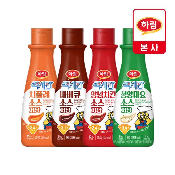 저당 소스 4종 골라담기 (치폴레, 청양마요, 바베큐, 양념치킨) 가격 비교 the미식 저당 소스 4종 골라담기 (치폴레, 청양마요, 바베큐, 양념치킨)
