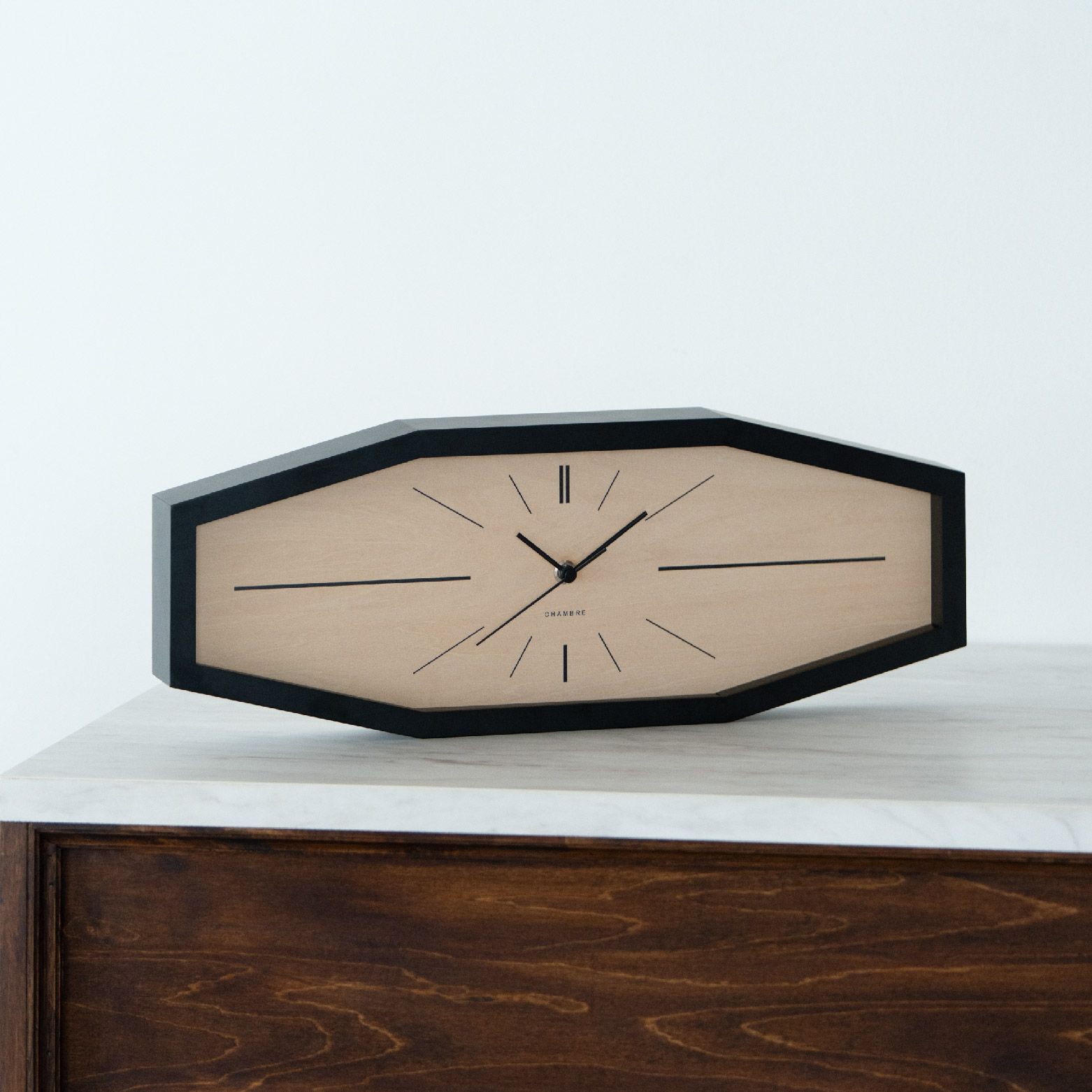 moromoro Line Clock. 샹브루 일본 무소음 장인 원목 벽시계