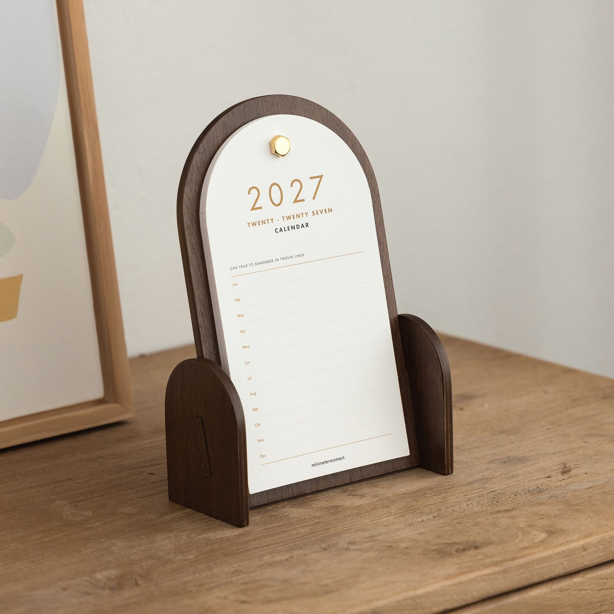 밀리미터모먼트 원목탁상달력 디아치 캘린더 2026 The Arch Calendar