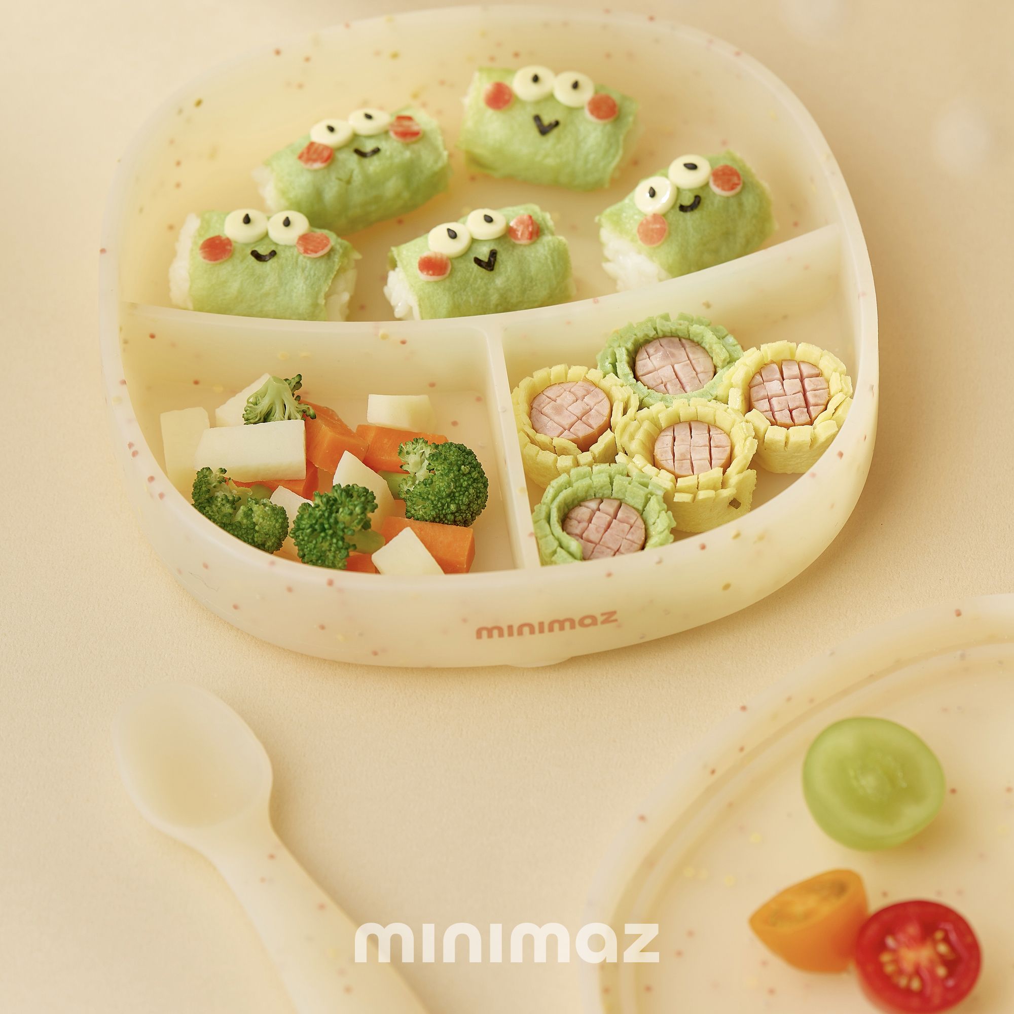 도트 흡착 이유식 식판 가격 비교 미니마즈 도트 흡착 이유식 식판