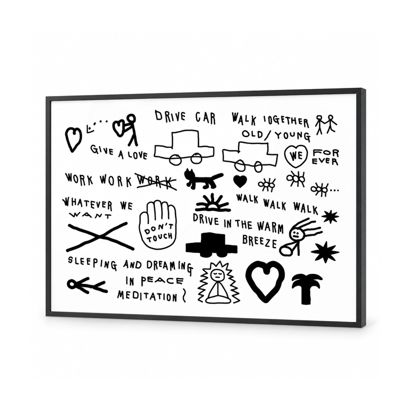 Everyday Doodles Poster 가격 비교 INAP X OHOUSE Everyday Doodles Poster
