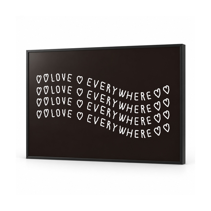 Love Everywhere Poster Black 가격 비교 INAP X OHOUSE Love Everywhere Poster Black