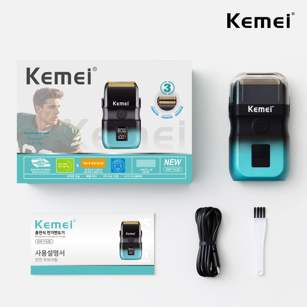 남자 전기 면도기 KM-T420 무선 휴대용 여행용 가격 추이 케메이 남자 전기 면도기 KM-T420 무선 휴대용 여행용 - 최저가 23,000원