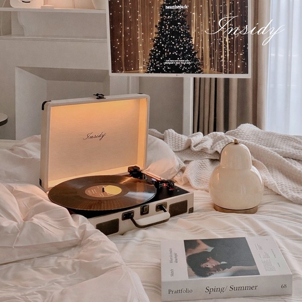 무드등 무선 LP 턴테이블 블루투스 스피커 IBT-Retro Light