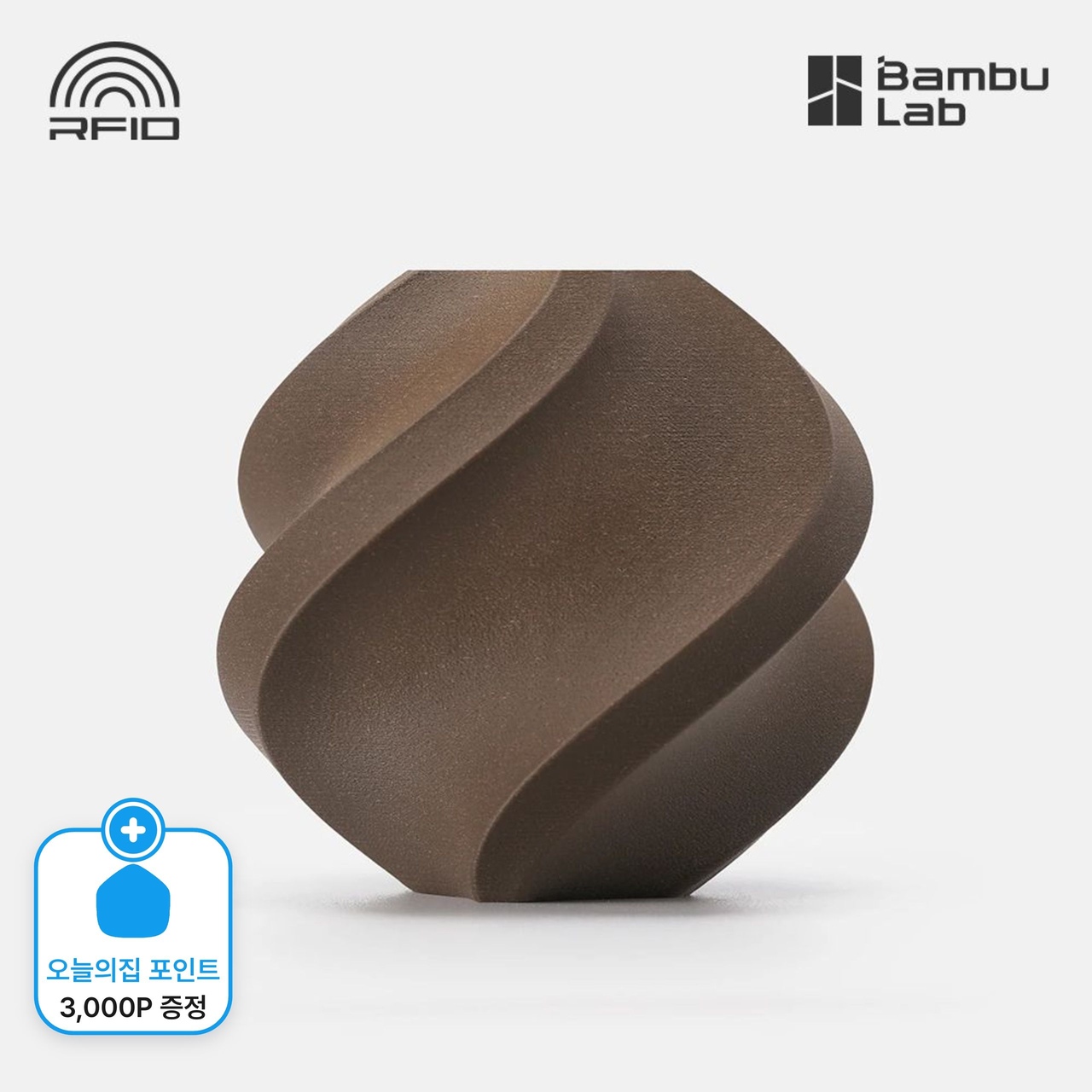 [3천p 증정] Bambu Lab 필라멘트 PLA Wood 1kg 스풀형