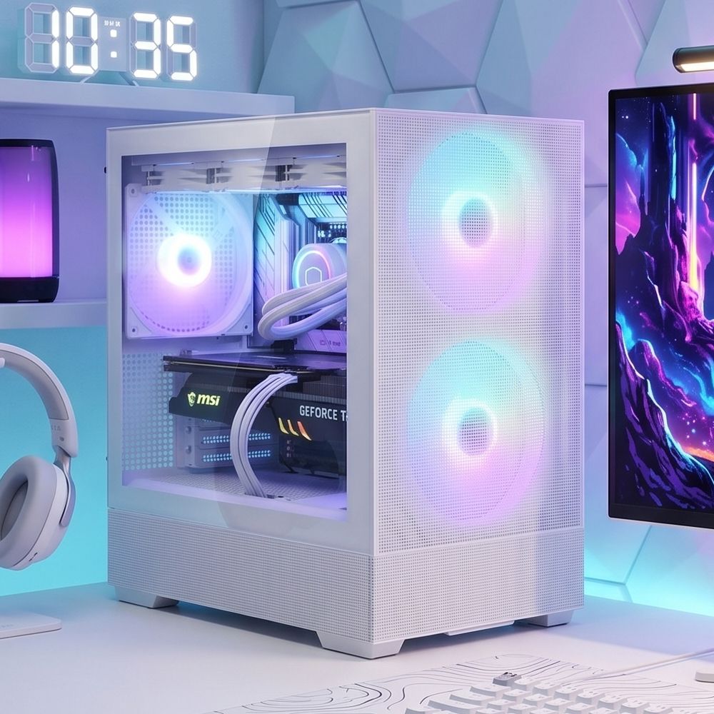 조립PC 화이트케이스 게이밍컴퓨터 AMD 7500X3D RX9060XT 데스크테리어 가격 비교 아싸컴 조립PC 화이트케이스 게이밍컴퓨터 AMD 7500X3D RX9060XT 데스크테리어