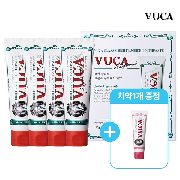 고불소 구취케어 치약 아쿠아민트향 110g 4개+잇몸케어 치약 1개 증정