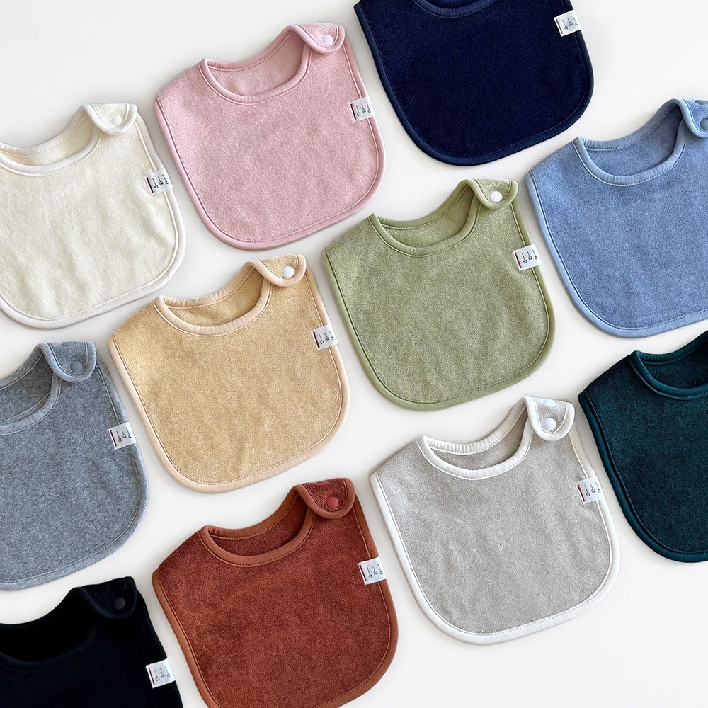 누누슴패브릭 데일리 테리빕 순면 아기턱받이 베이직 11colors