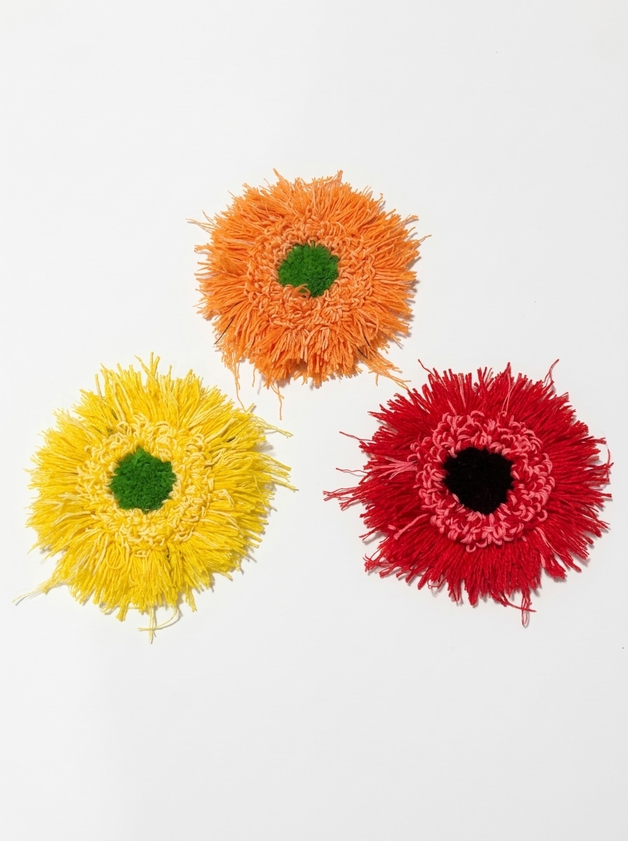 거베라 티코스터 Three Gerberas Tea Coaster 가격 비교 터프팅 스튜디오 슬러 거베라 티코스터 Three Gerberas Tea Coaster