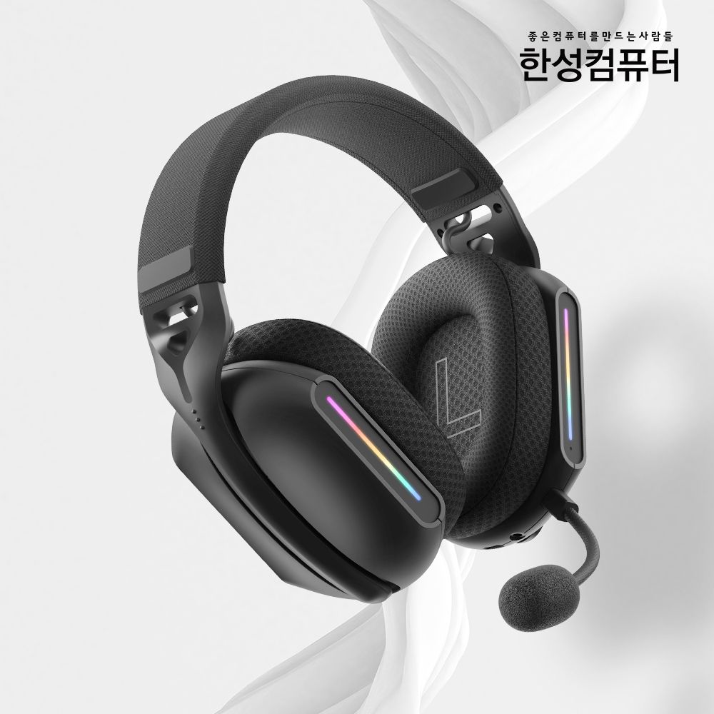 한성컴퓨터 TFG CH PRO Wireless 3모드 초경량 게이밍헤드셋 (블랙)