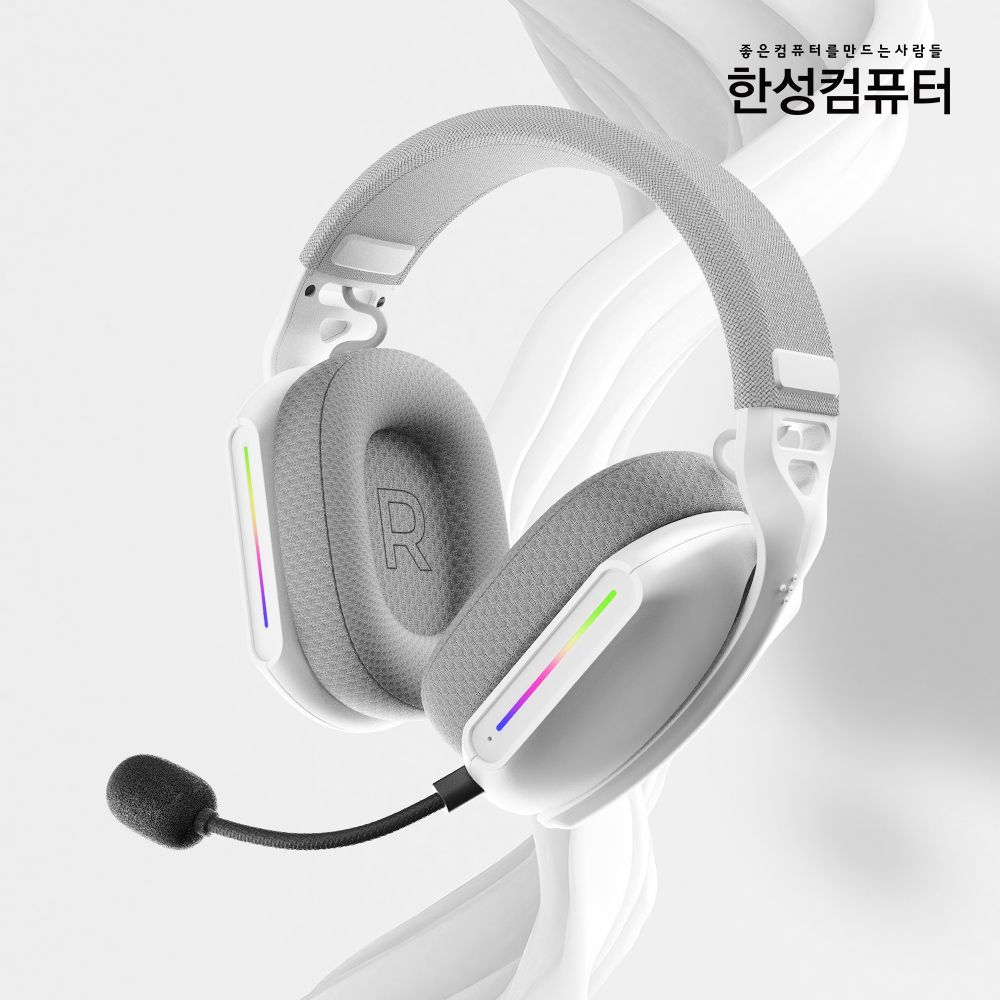 한성컴퓨터 TFG CH PRO Wireless 3모드 초경량 게이밍헤드셋 (화이트)