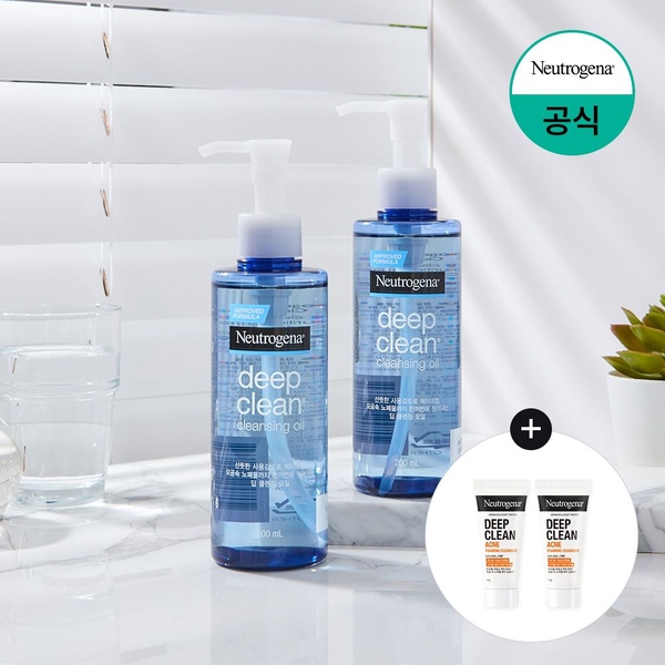 딥클린 클렌징 오일 200mlx2+(증정)아크네폼10gx2