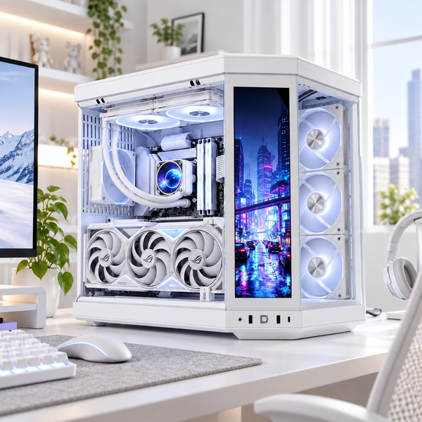 서린컴퓨터 [오늘의집 단독] Y70 터치 인피니티 스노우화이트 PC(9800X3D/5080/32G)