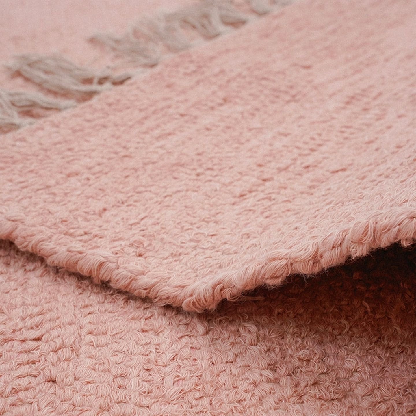 VILLA501 Salmon Pink Cotton Rug - 살몬 핑크 코튼 러그 3size
