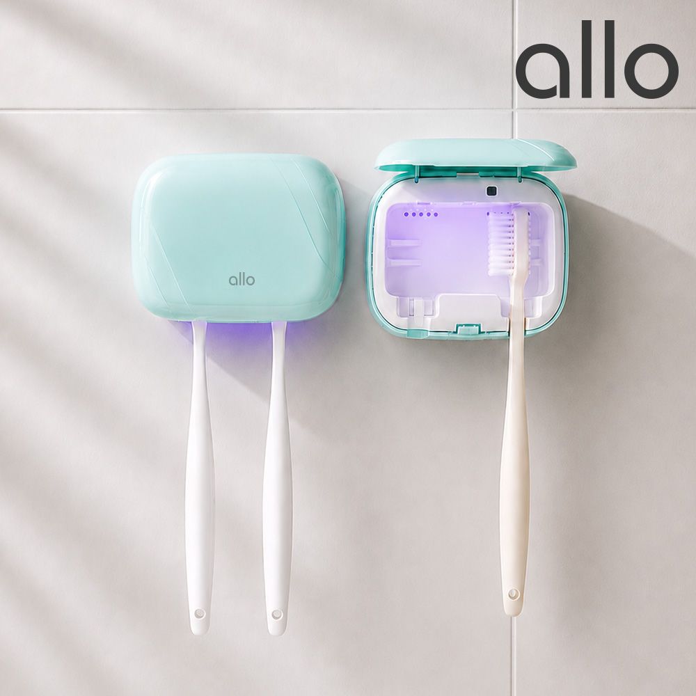 알로코리아 알로코리아 칫솔살균기 UV-C 무선 휴대용 벽걸이형 칫솔걸이 ATS2G