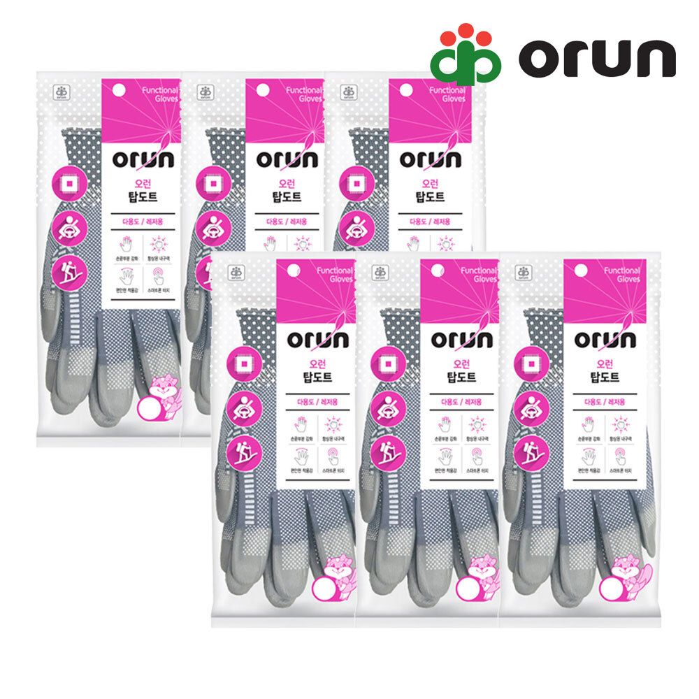 오런 탑도트 PU코팅 작업용 장갑 1켤레 X 6개 가격 비교 Orun 오런 탑도트 PU코팅 작업용 장갑 1켤레 X 6개