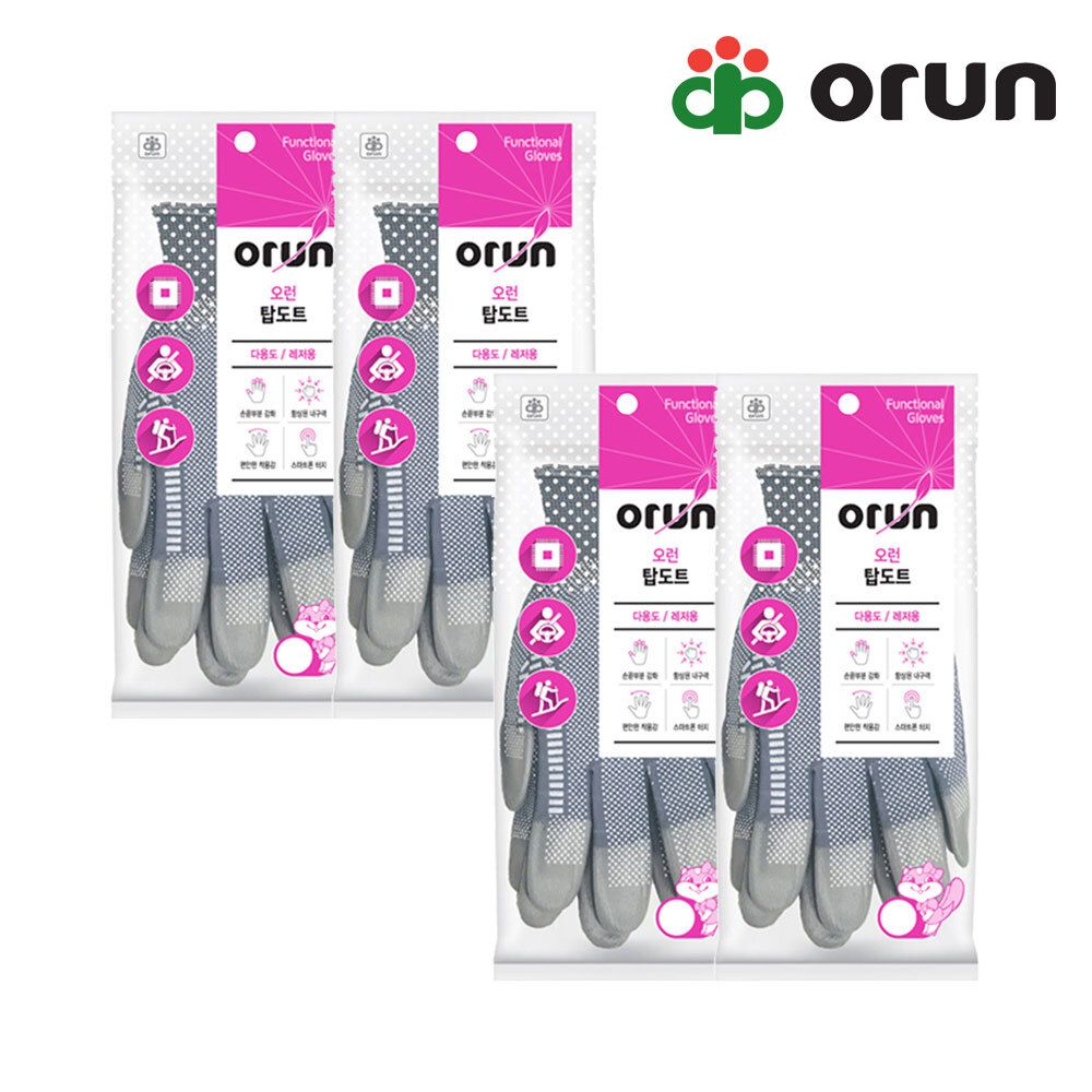 오런 탑도트 PU코팅 작업용 장갑 1켤레 X 4개 가격 비교 Orun 오런 탑도트 PU코팅 작업용 장갑 1켤레 X 4개