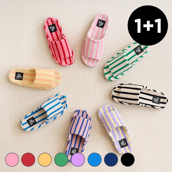 룸앤홈 사은품증정! 1+1 테리 아치 룸슈즈 거실화 남성 여성 룸슬리퍼 2size 8colors