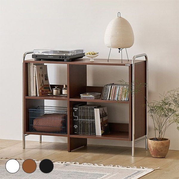 룸앤홈 [오늘의집 단독] 발트 크롬 수납장 선반 E0등급 책장 오픈장 3size 3colors