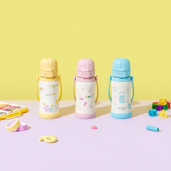 그로미미 데코플레이 스테인리스 유아텀블러 300ml (레몬슈가/크리미블루/스트로베리)