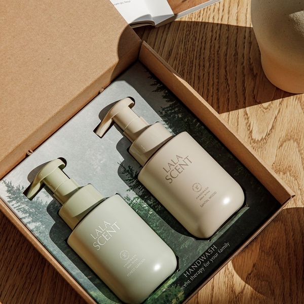 라라앤모어 비건 퍼퓸 라라센트 대용량 핸드워시 300ml 이사 집들이 선물세트 손세정제 2P