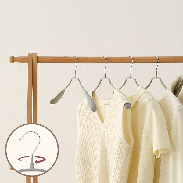 씨인크 고리회전 어깨뿔방지 논슬립 코팅 옷걸이 5개 2size 3colors