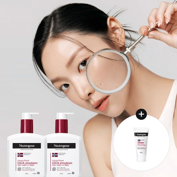 뉴트로지나 NEW 인텐스 시카 에멀젼 310ml x2 (플로럴향)+(증)N 시카 15ml