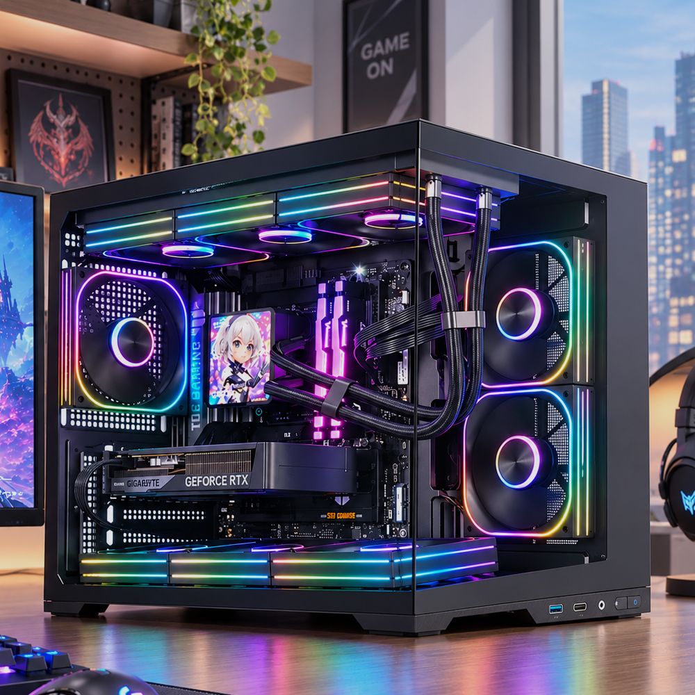 어항케이스 데스크테리어 (7500F RTX5060) 조립PC 게이밍컴퓨터 가격 비교 아싸컴 어항케이스 데스크테리어 (7500F RTX5060) 조립PC 게이밍컴퓨터