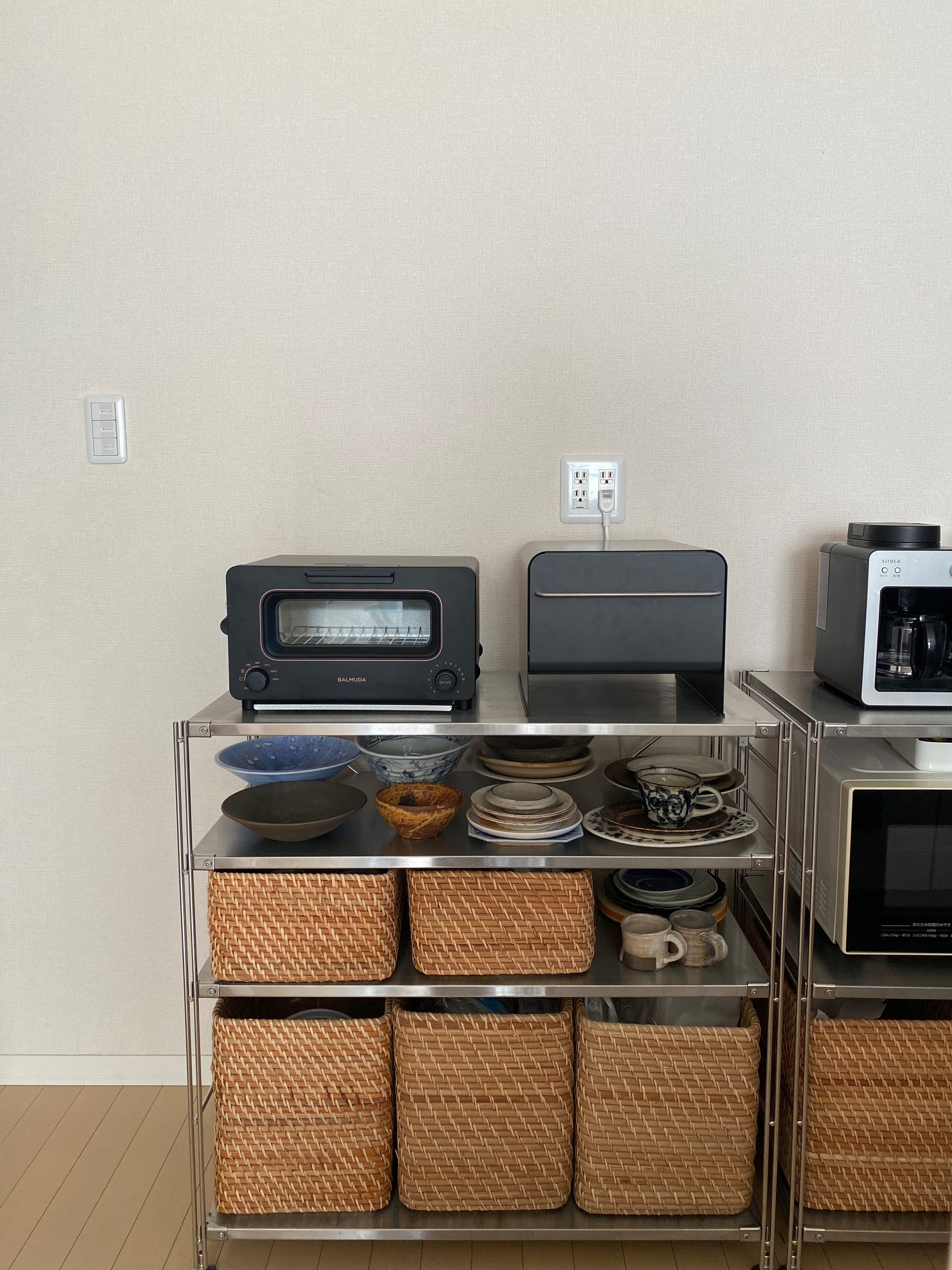 無印良品 ステンレスユニットシェルフ ワイド 小［3色］ | 棚