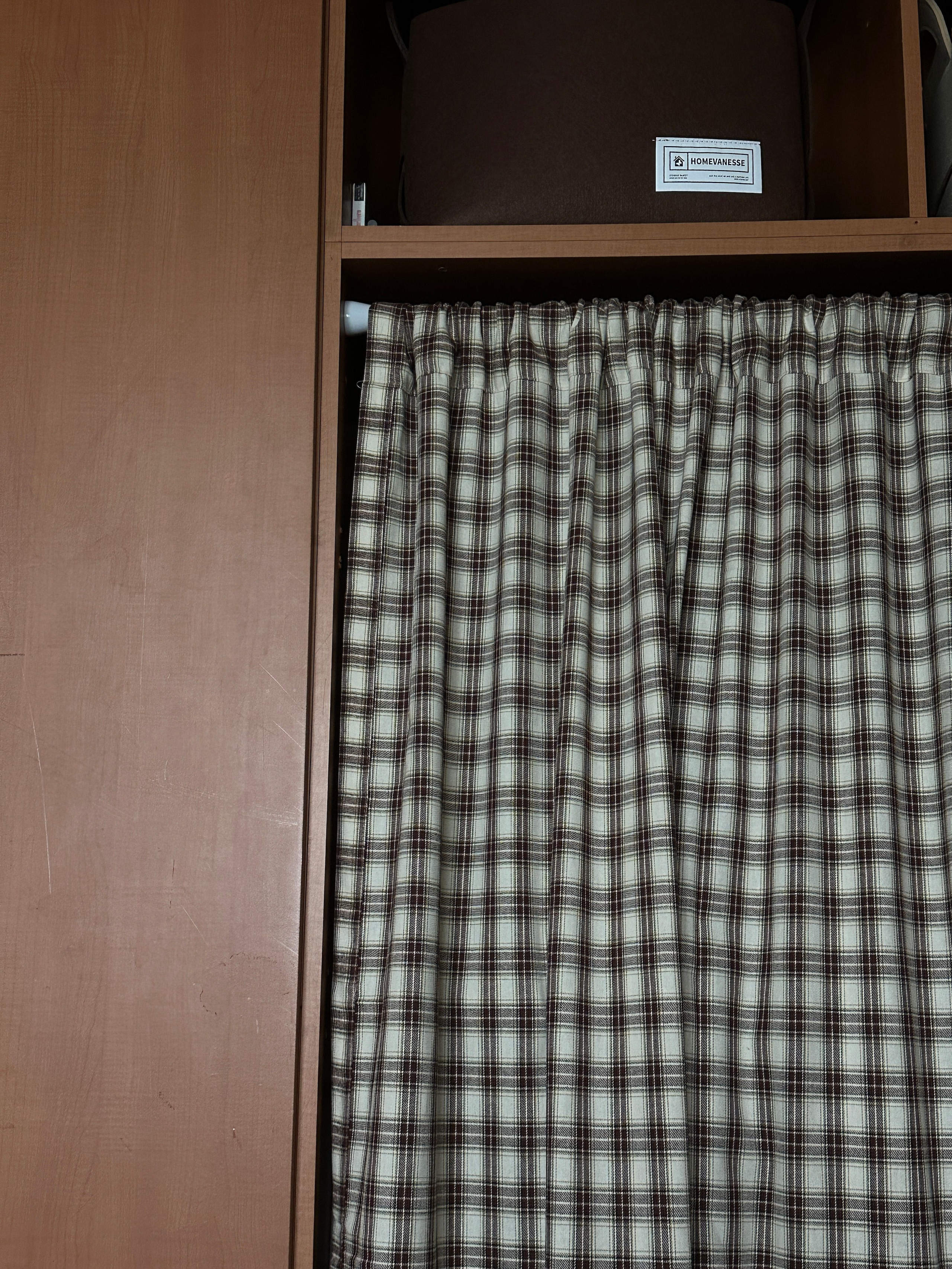 Cozy Brown Plaid Curtain user photo