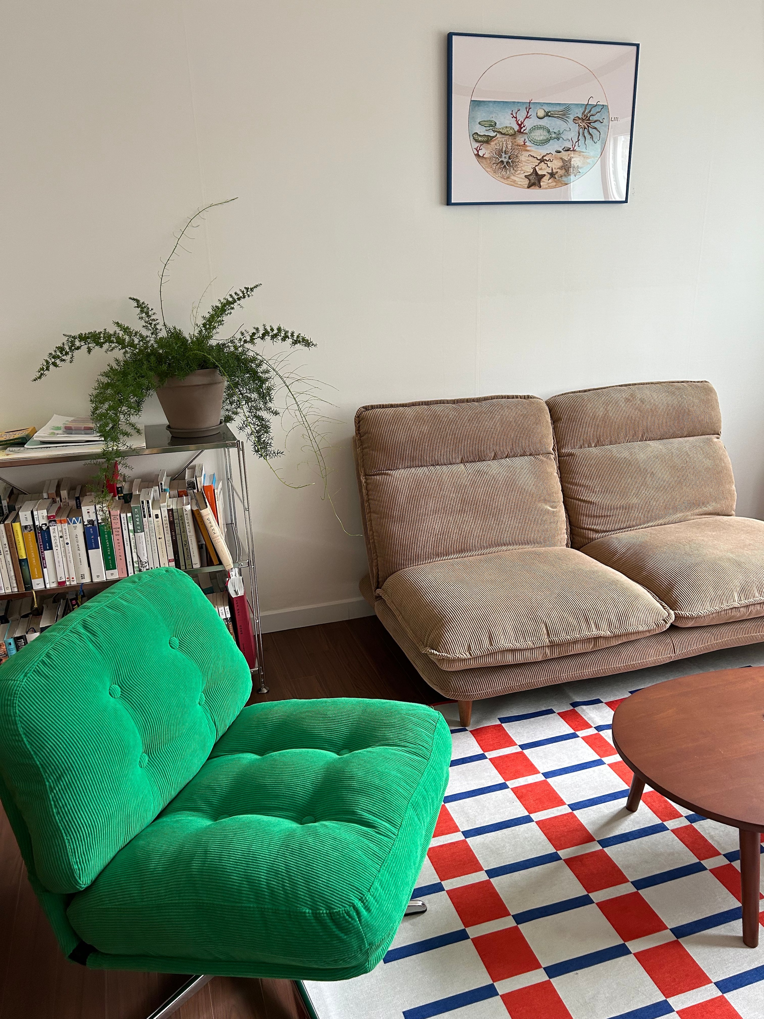 Checkered Chenille Mid-Century Area Rug user photo