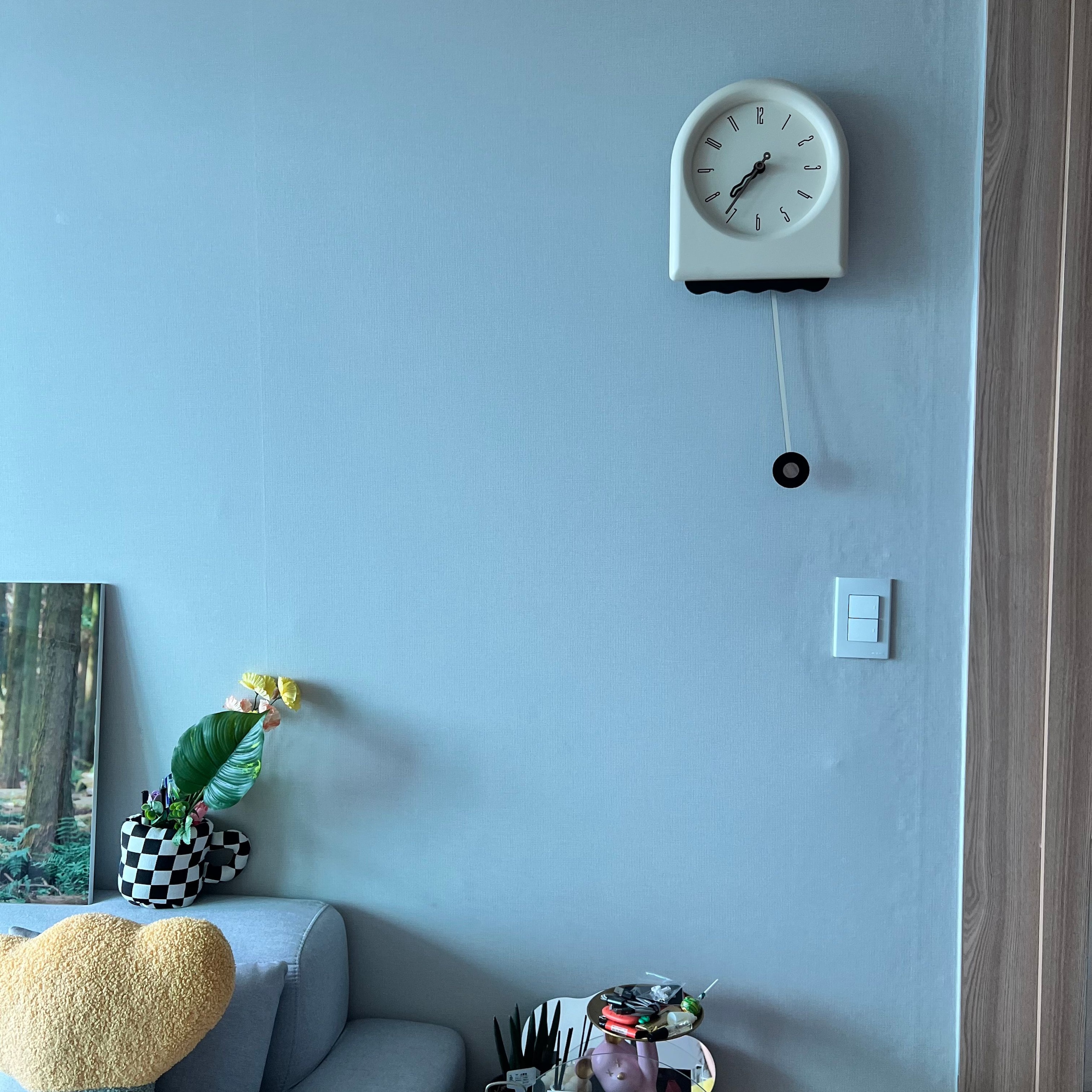 On My Mood Cream Pendulum Wall Clock user photo