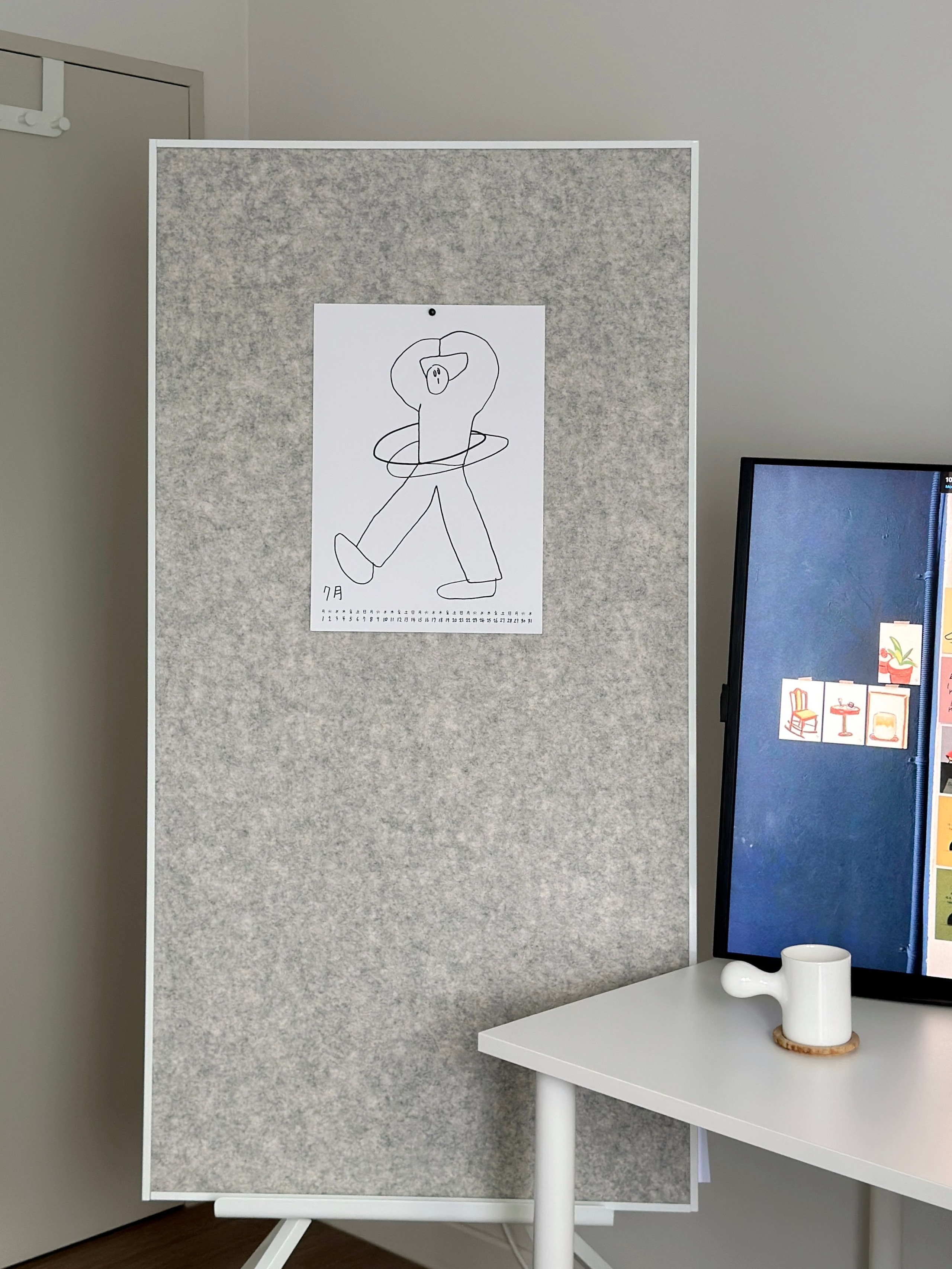 IKEA ELLOVEN エロヴェン ホワイトボード/掲示板 キャスター付き | Ohouse