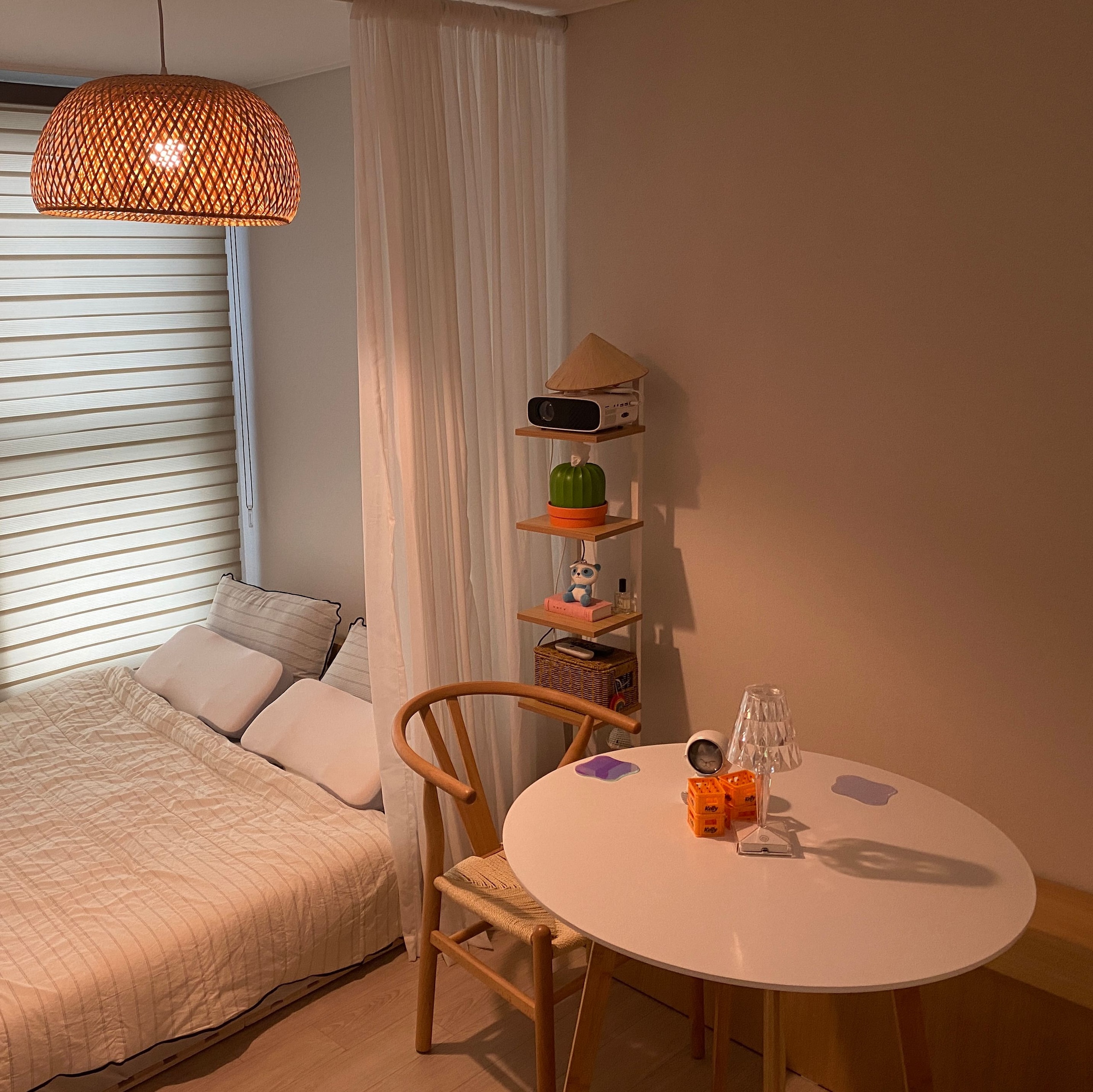 Low Bed Headboard with Concealed Shelf Storage user photo