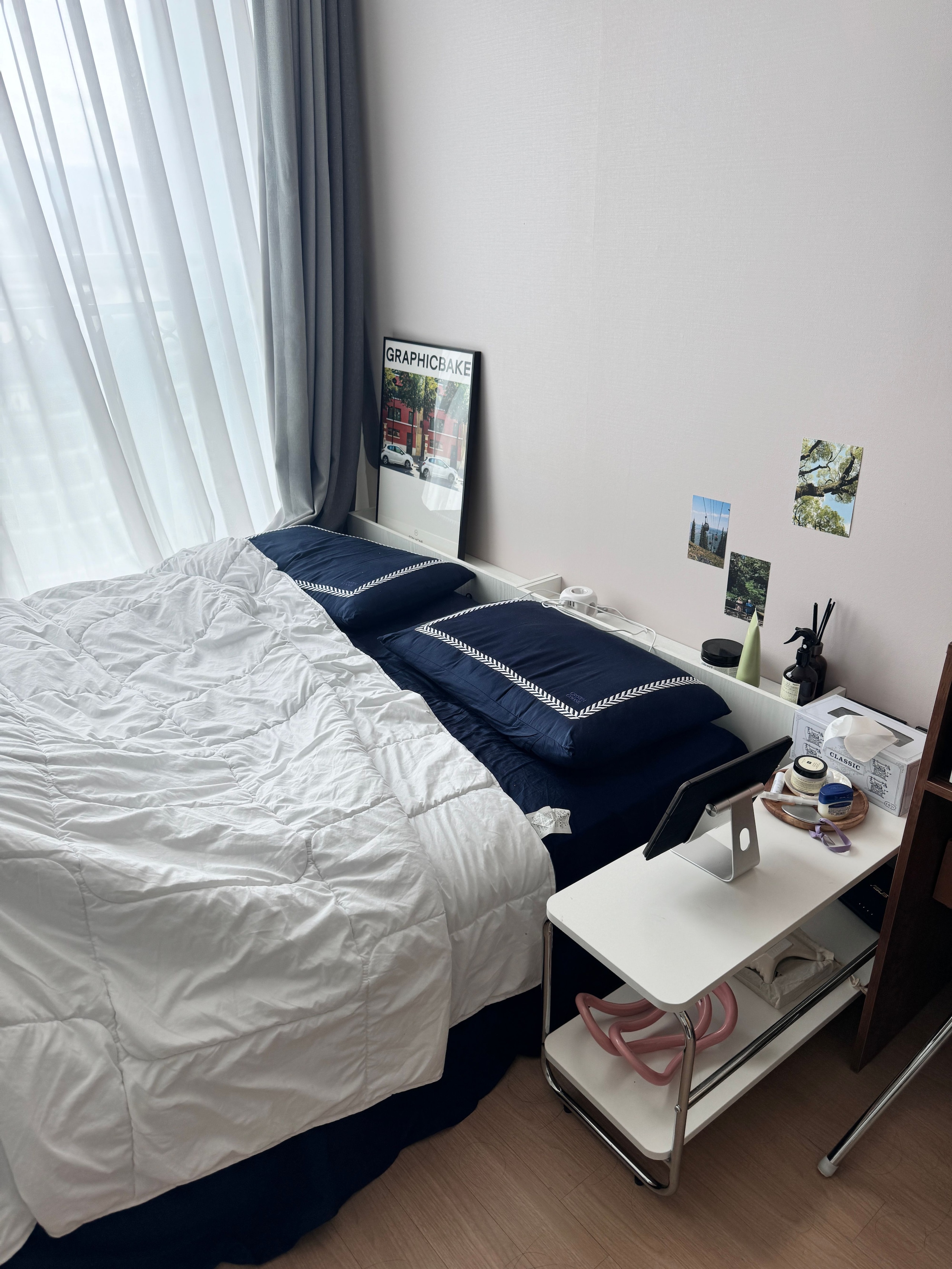 Low Bed Headboard with Concealed Shelf Storage user photo