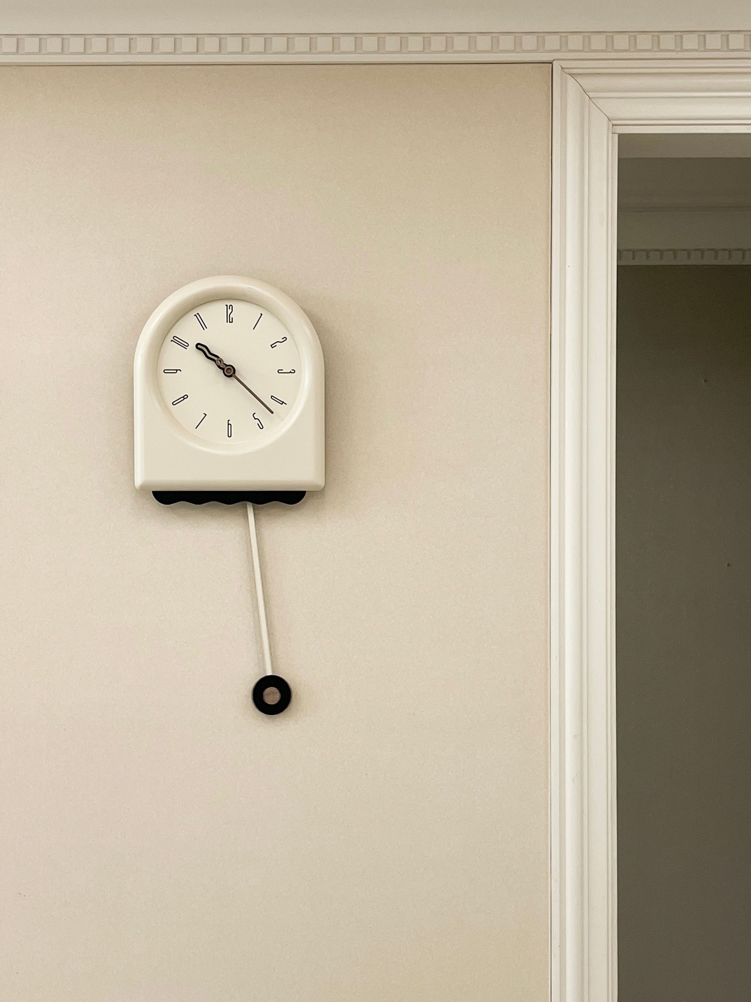 On My Mood Cream Pendulum Wall Clock user photo