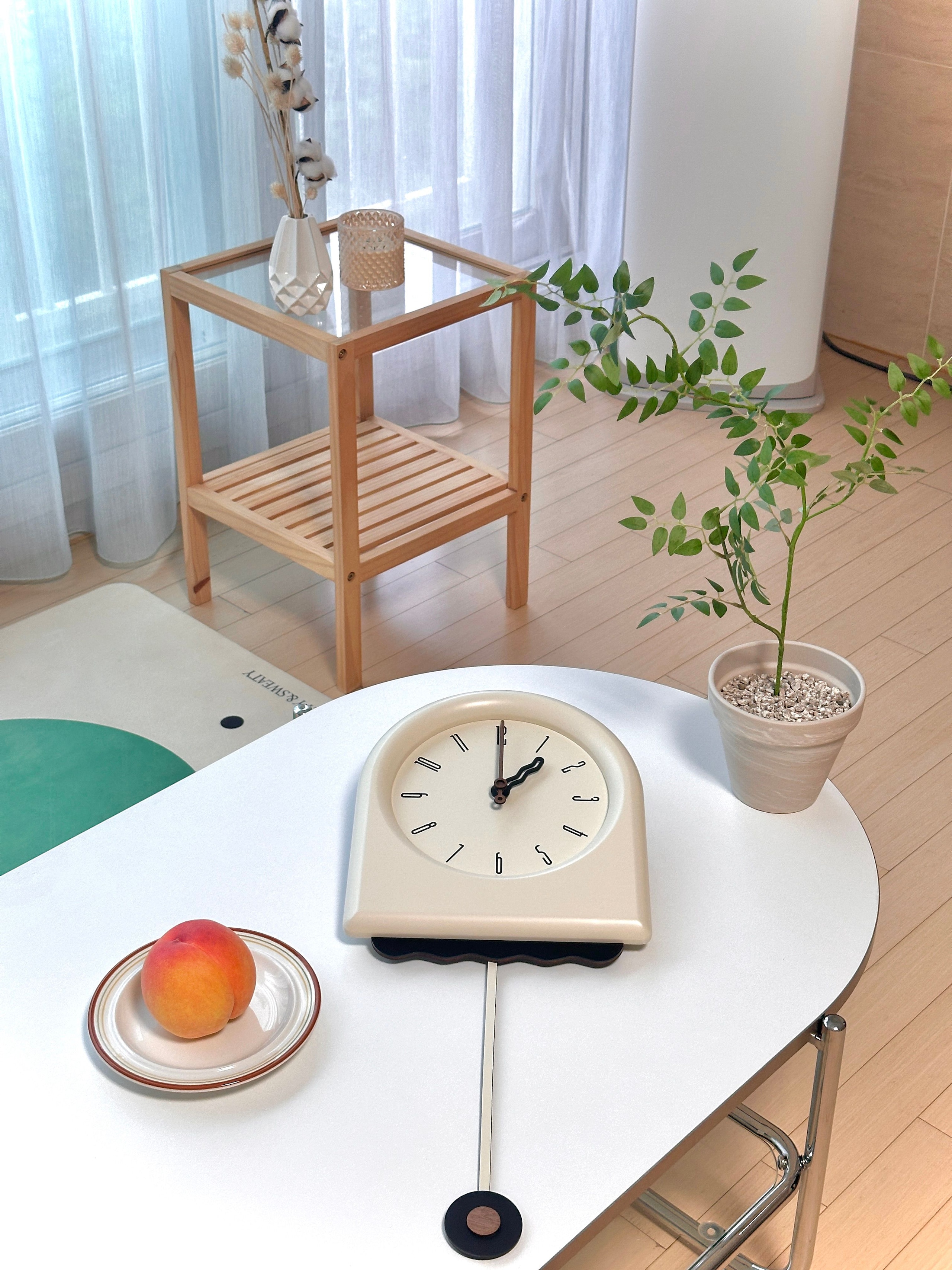 On My Mood Cream Pendulum Wall Clock user photo