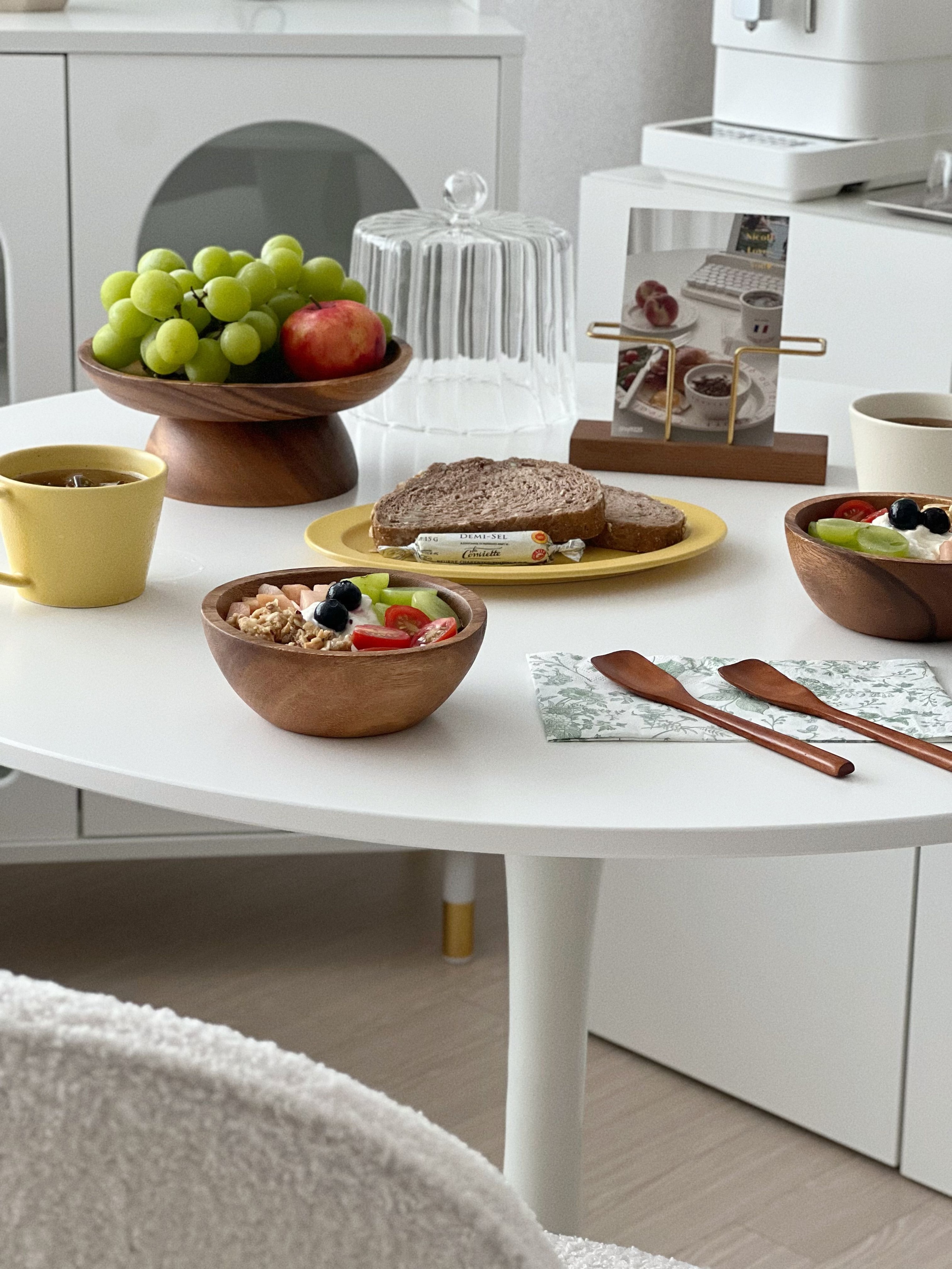 Wood Yogurt Bowl & Spoon Gift Set (4-Piece) user photo