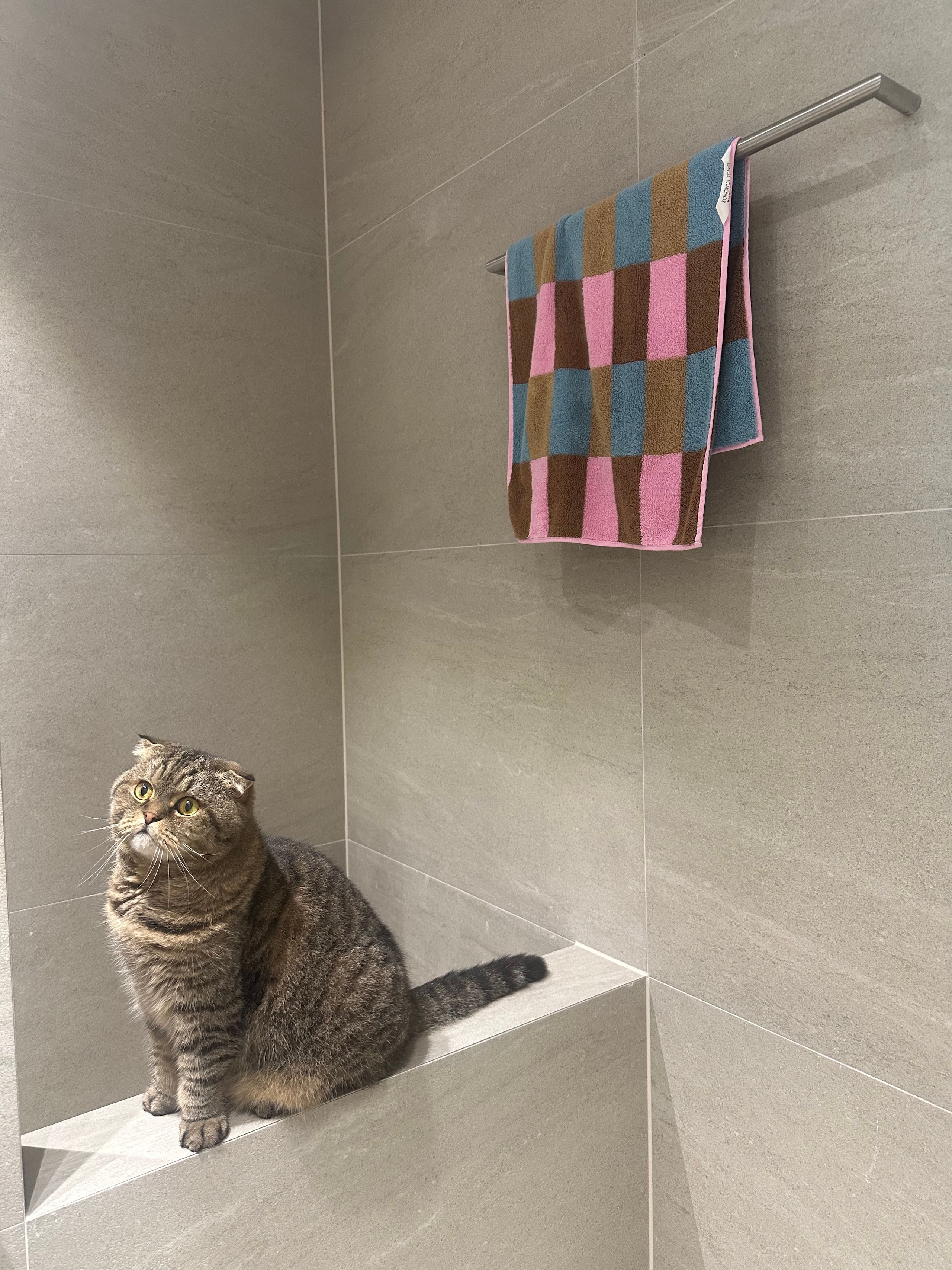Warm Colorblock Check Hand Towel user photo