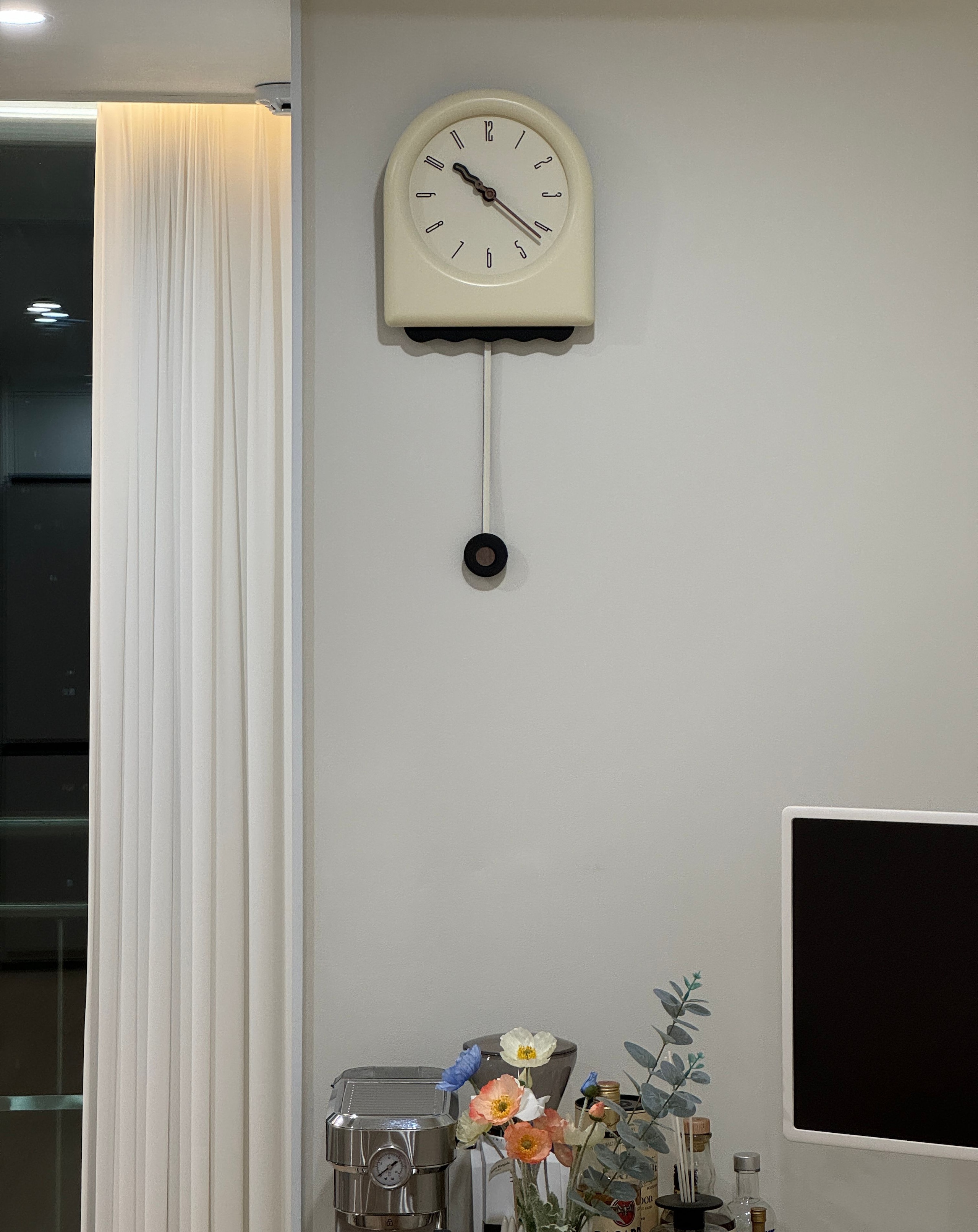 On My Mood Cream Pendulum Wall Clock user photo