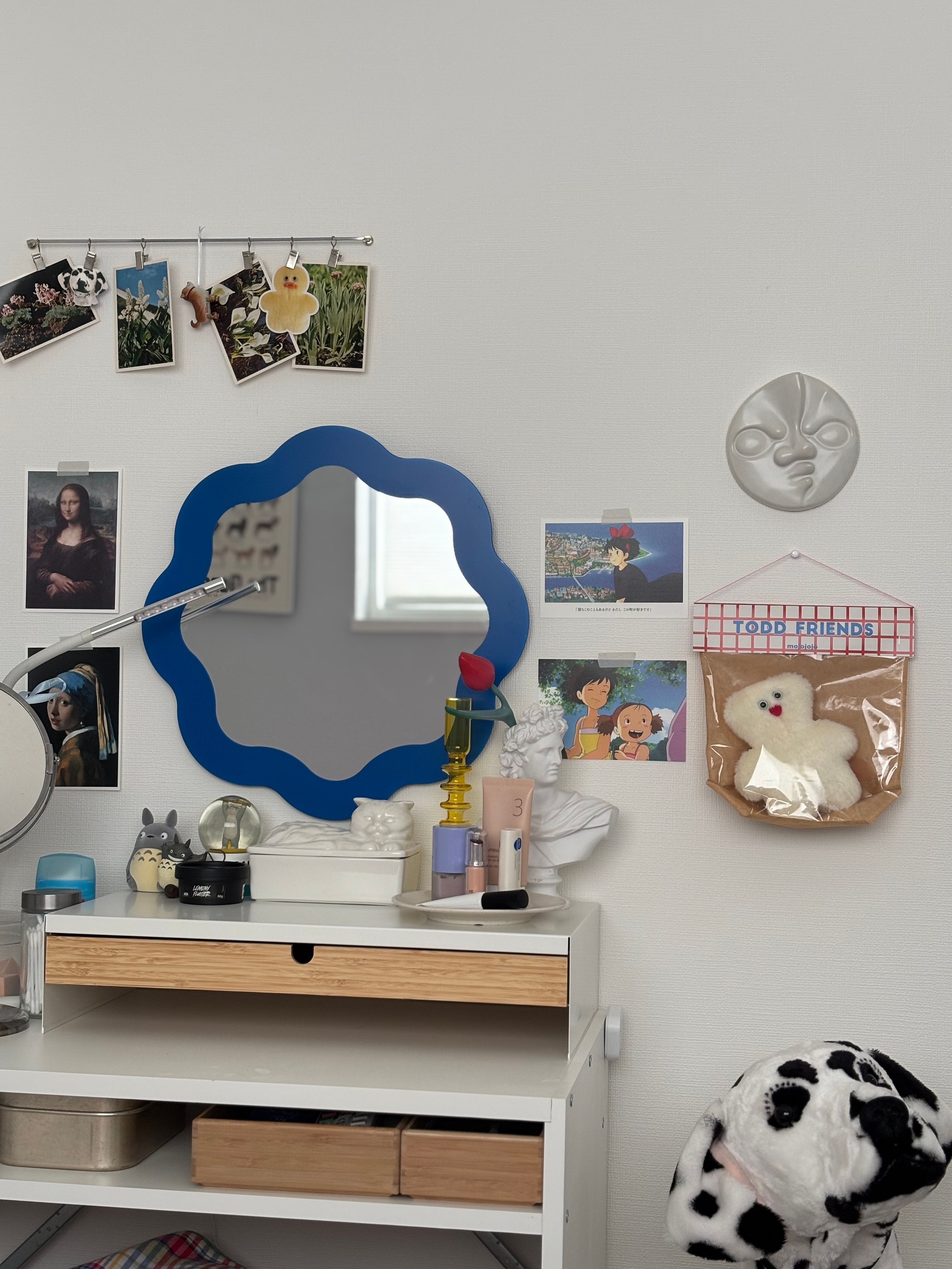 IKEA PRUNKHALLON プルンクハロン ミラー, ブルー | 鏡・ミラー | Ohouse